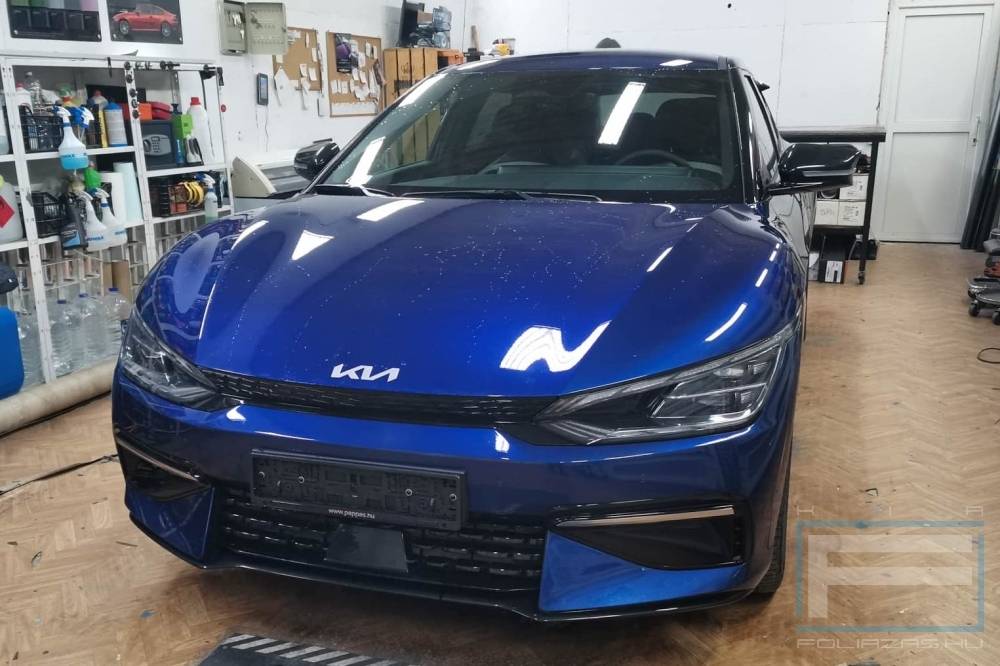 Kiafóliázás KIA EV6 Teckwrap HM01 Darg Grey Silk Csepel eredeti nézet galéria kép